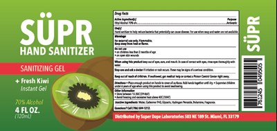 Label (120ml Kiwi   Sanitizer)